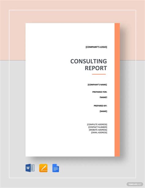 consulting report template google docs